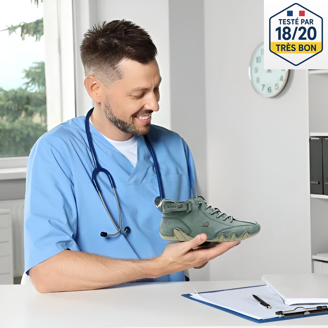 LDECK - chaussure nus-pieds en cuir ergonomique, imperméable et antidouleur