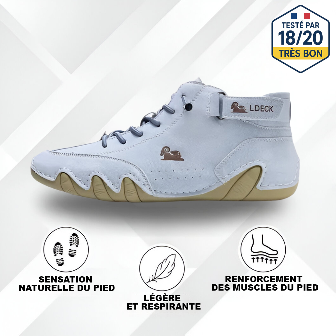 LDECK - chaussure nus-pieds en cuir ergonomique, imperméable et antidouleur