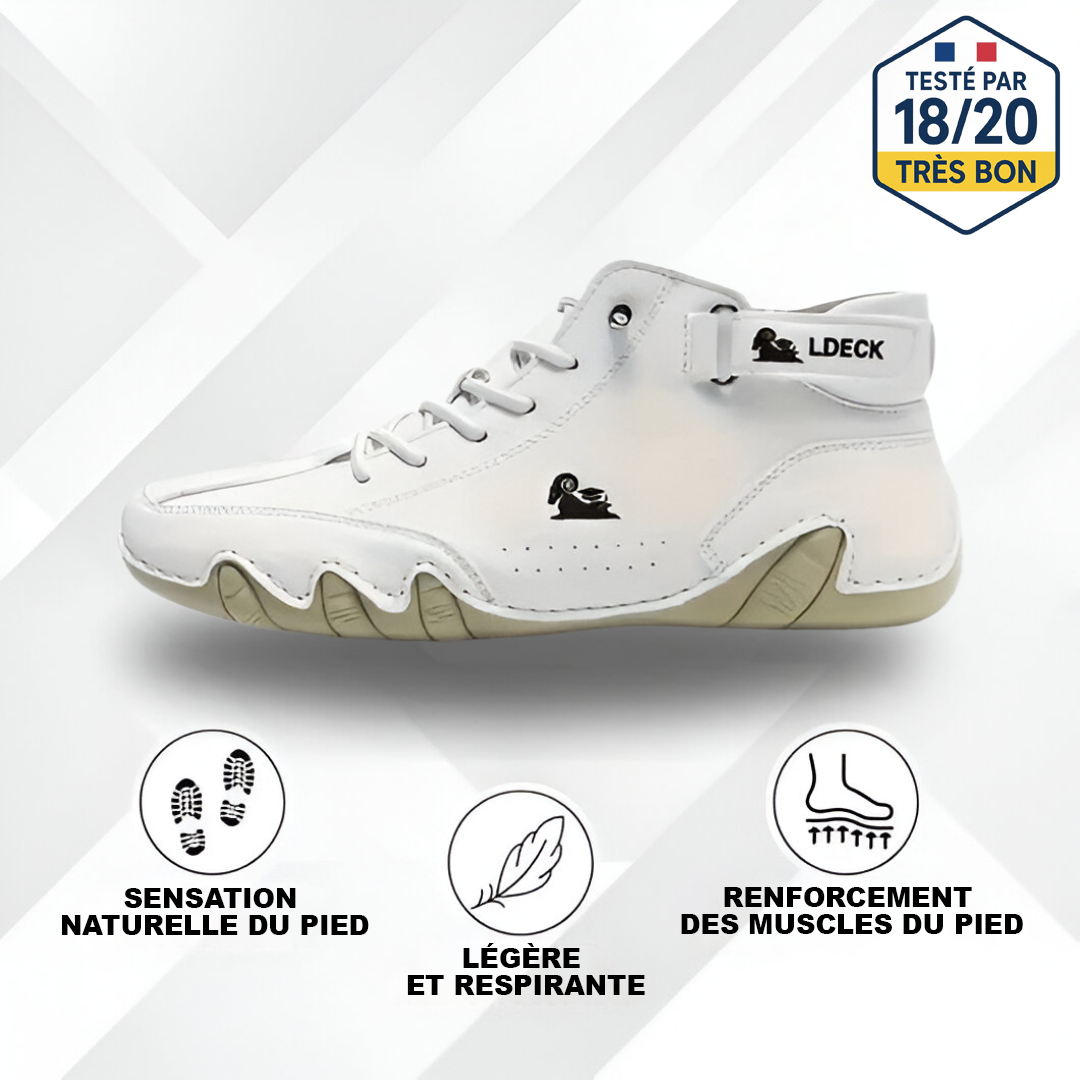 LDECK - chaussure nus-pieds en cuir ergonomique, imperméable et antidouleur