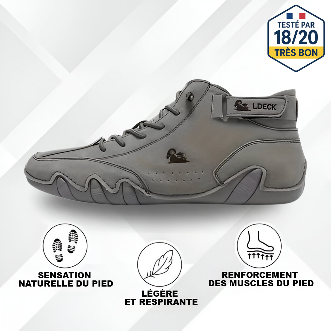 LDECK - chaussure nus-pieds en cuir ergonomique, imperméable et antidouleur