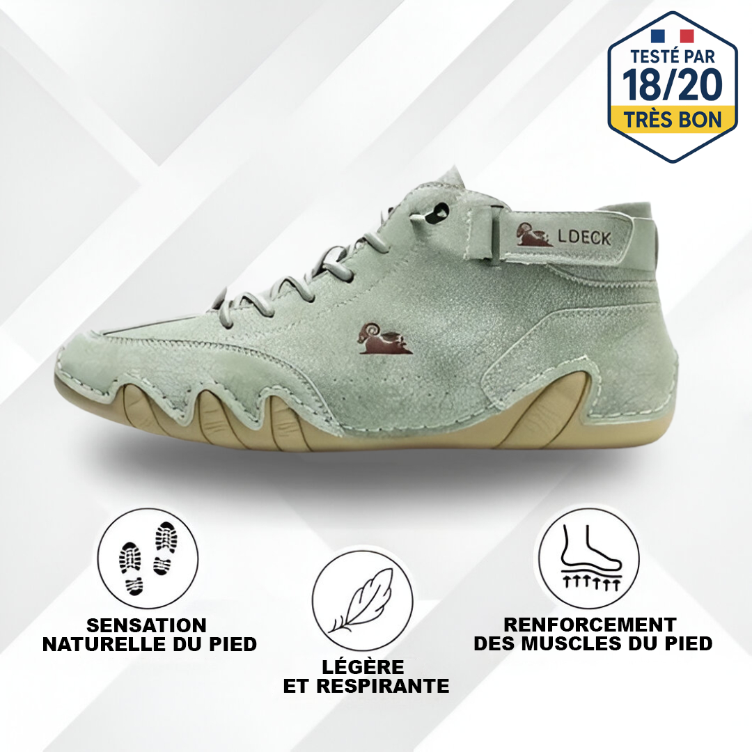 LDECK - chaussure nus-pieds en cuir ergonomique, imperméable et antidouleur