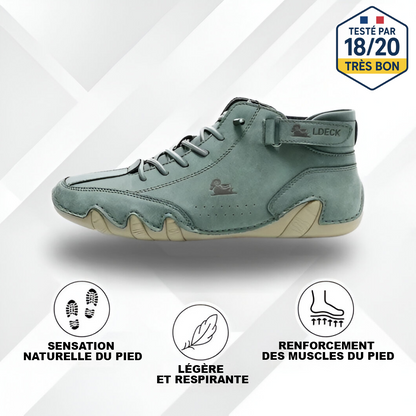 LDECK - chaussure nus-pieds en cuir ergonomique, imperméable et antidouleur