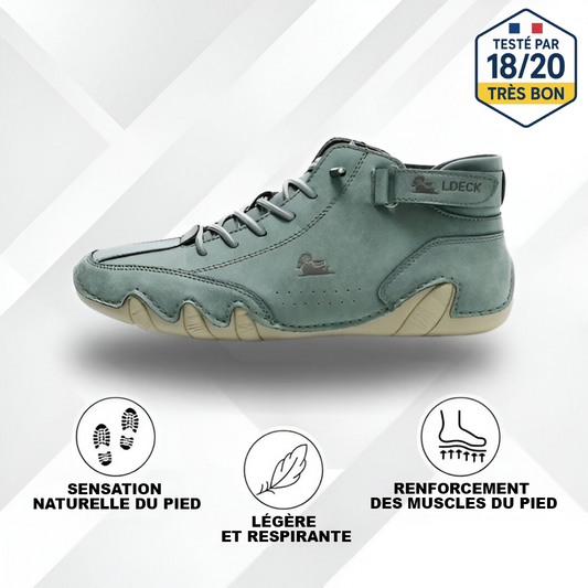 LDECK - chaussure nus-pieds en cuir ergonomique, imperméable et antidouleur