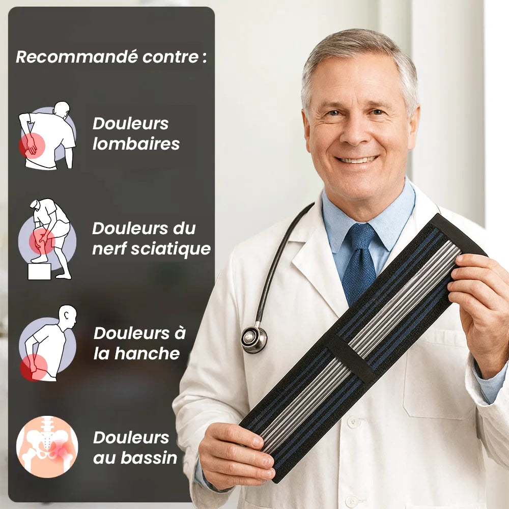 Ceinture lombaire sciatique pour le maintien du dos - OrthoBelt® - Nuage Confort