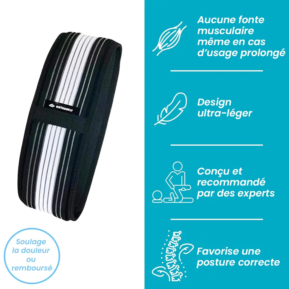 Ceinture lombaire sciatique pour le maintien du dos - OrthoBelt® - Nuage Confort