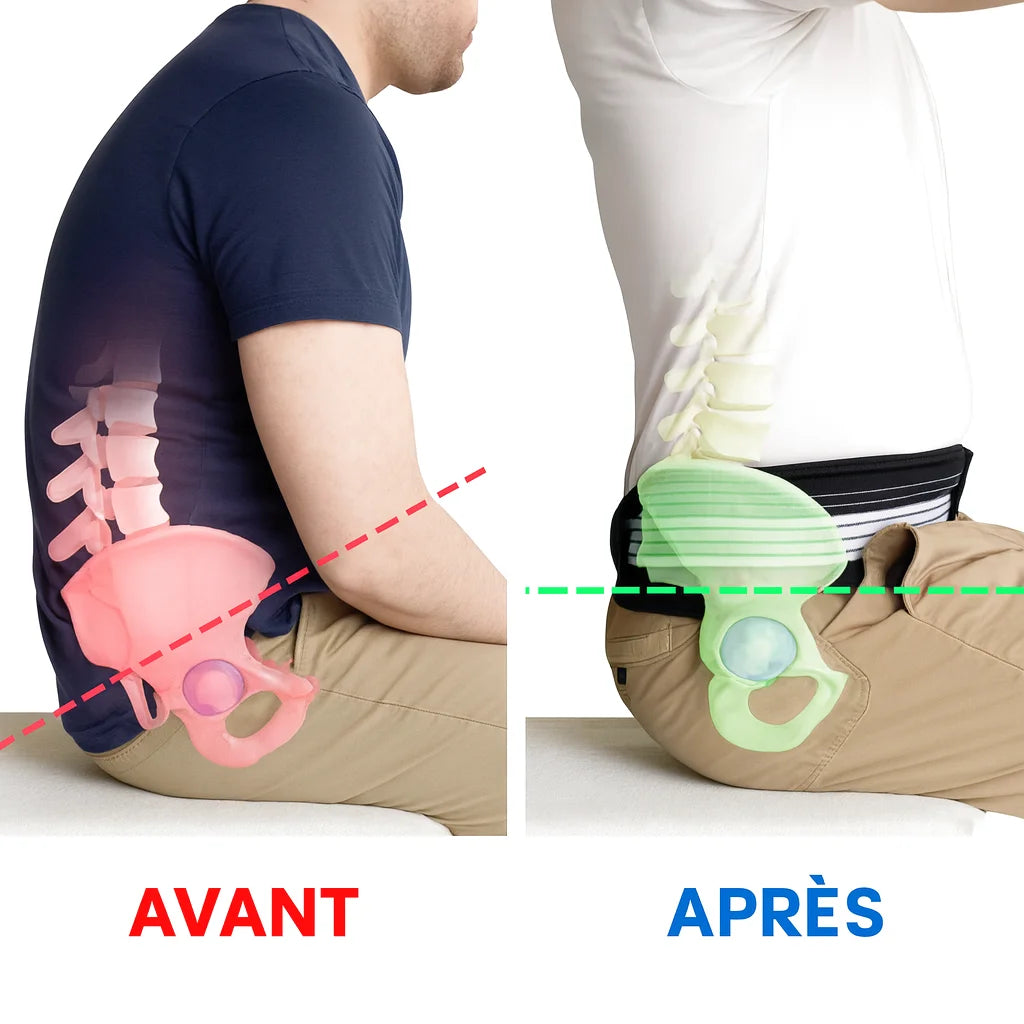 Ceinture lombaire sciatique pour le maintien du dos - OrthoBelt® - Nuage Confort