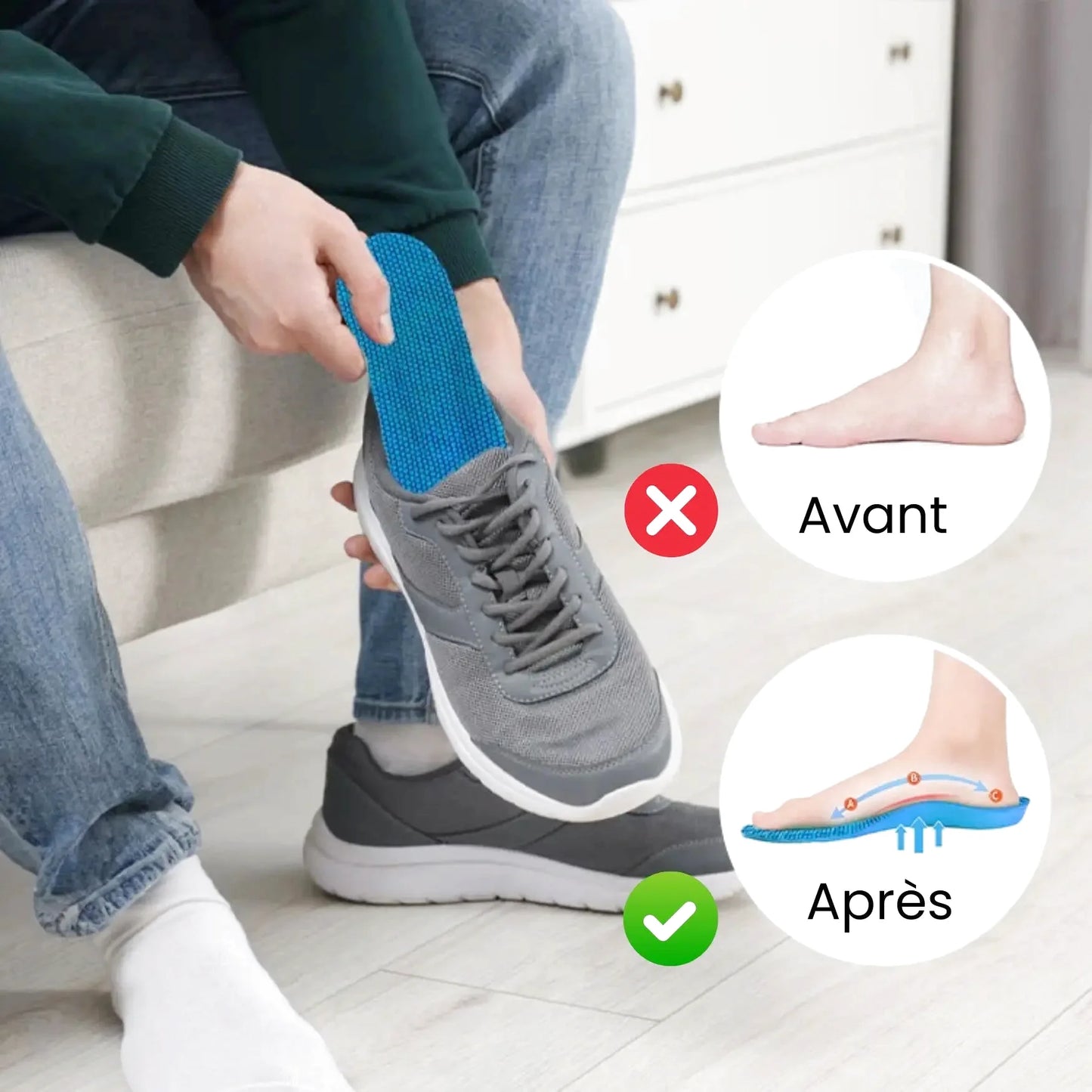 Semelles Orthopédiques - ConfortFlex® - Nuage Confort