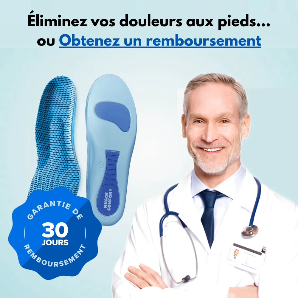 ConfortFlex® – Plus de douleur aux pieds en 14 jours - Semelles pour l’hallux valgus et la voûte plantaire - Nuage Confort