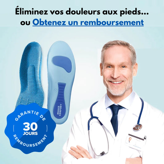 ConfortFlex® – Plus de douleur aux pieds en 14 jours - Semelles pour l’hallux valgus et la voûte plantaire - Nuage Confort
