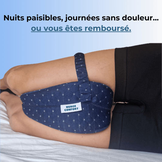 Coussin de soutien AligneConfort® - Solution N°1 pour les douleurs de hanche et la sciatique - Nuage Confort