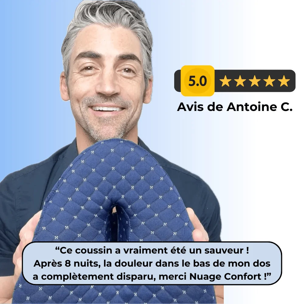 Coussin de soutien AligneConfort® - Solution N°1 pour les douleurs de hanche et la sciatique - Nuage Confort