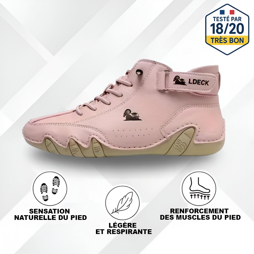 LDECK - chaussure nus-pieds en cuir ergonomique, imperméable et antidouleur